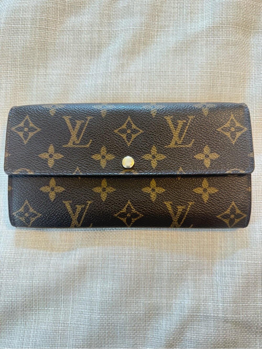 Louis Vuitton Monogram Continental Wallet in Dark Brown and Gold